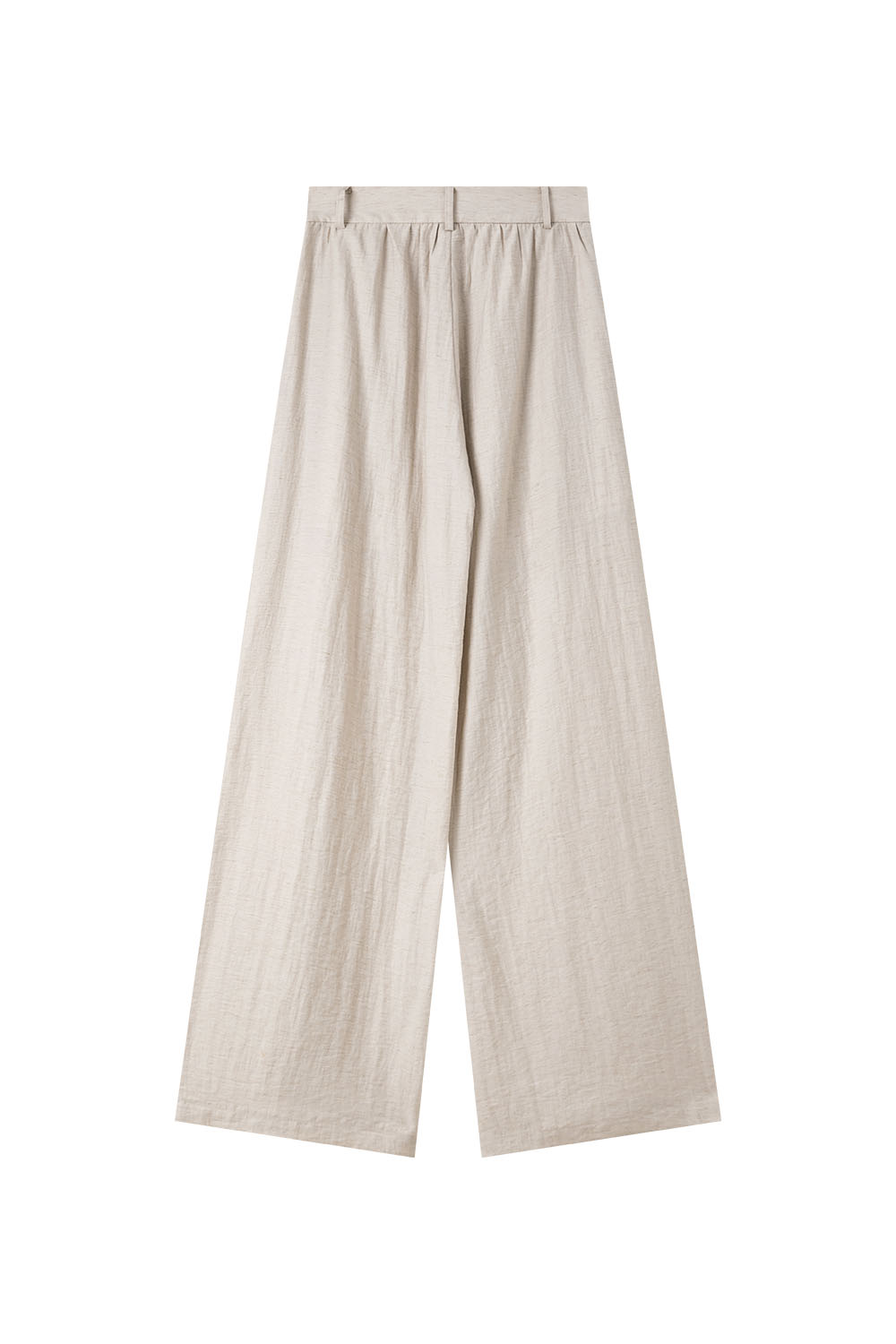 Linen Blend Solid Color Wide-Leg Pants-VIMLYSTORE