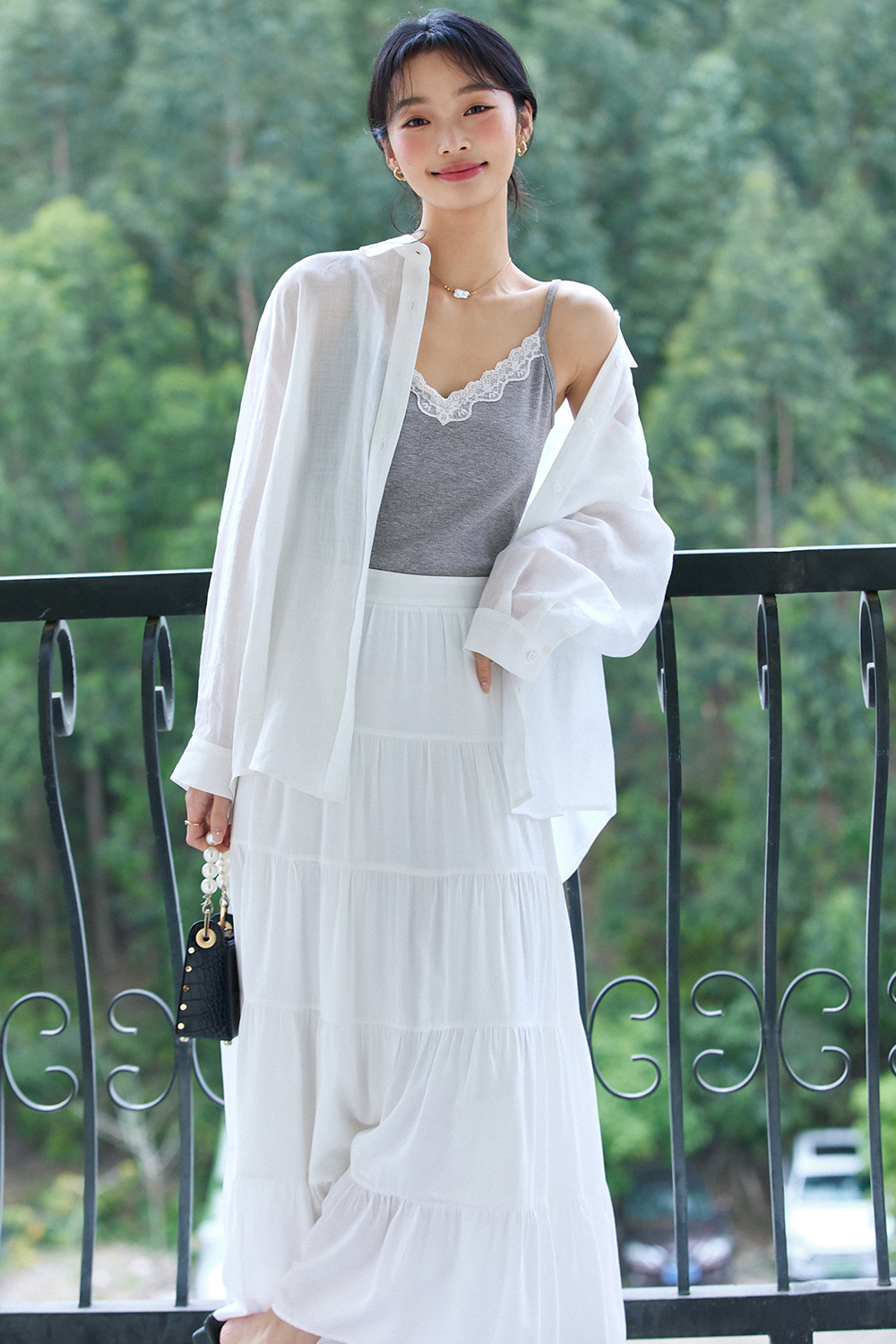 V-Neck Lace Camisole-VIMLYSTORE