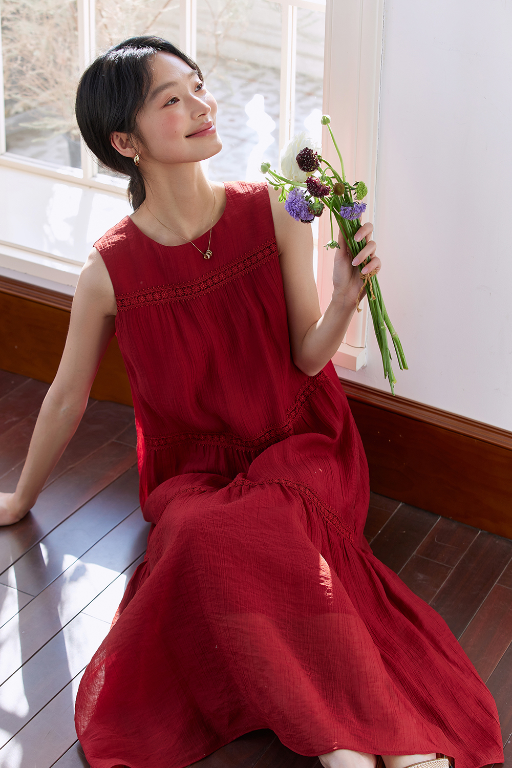 Vacation Style Sleeveless Loose Dress