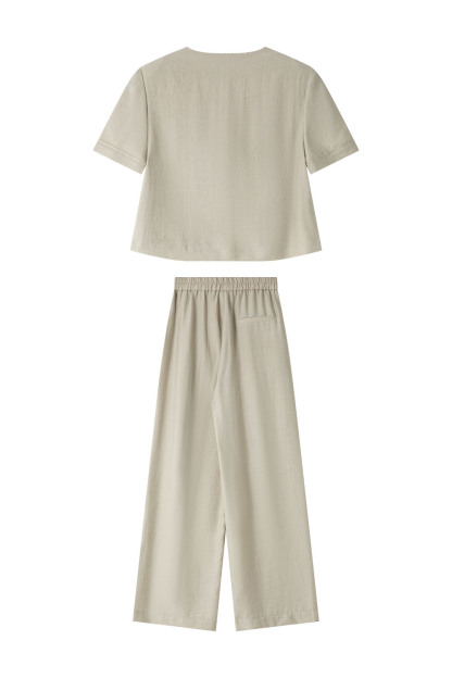 Round Neck Loose Casual Suit