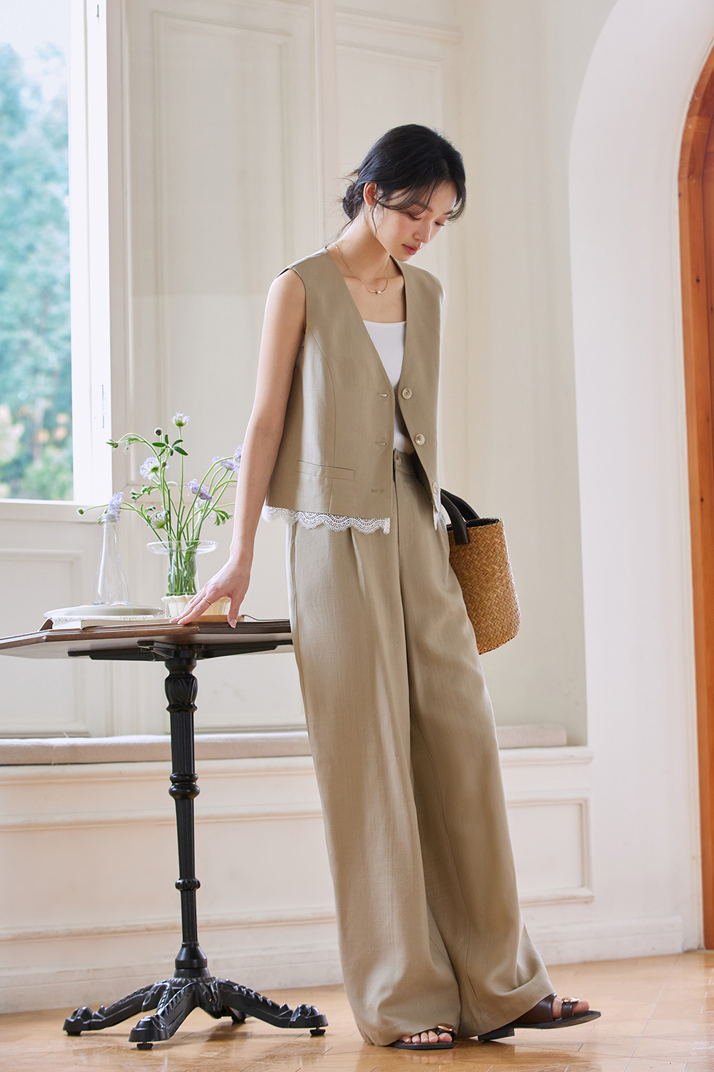 Tencel Lace Patchwork Suit