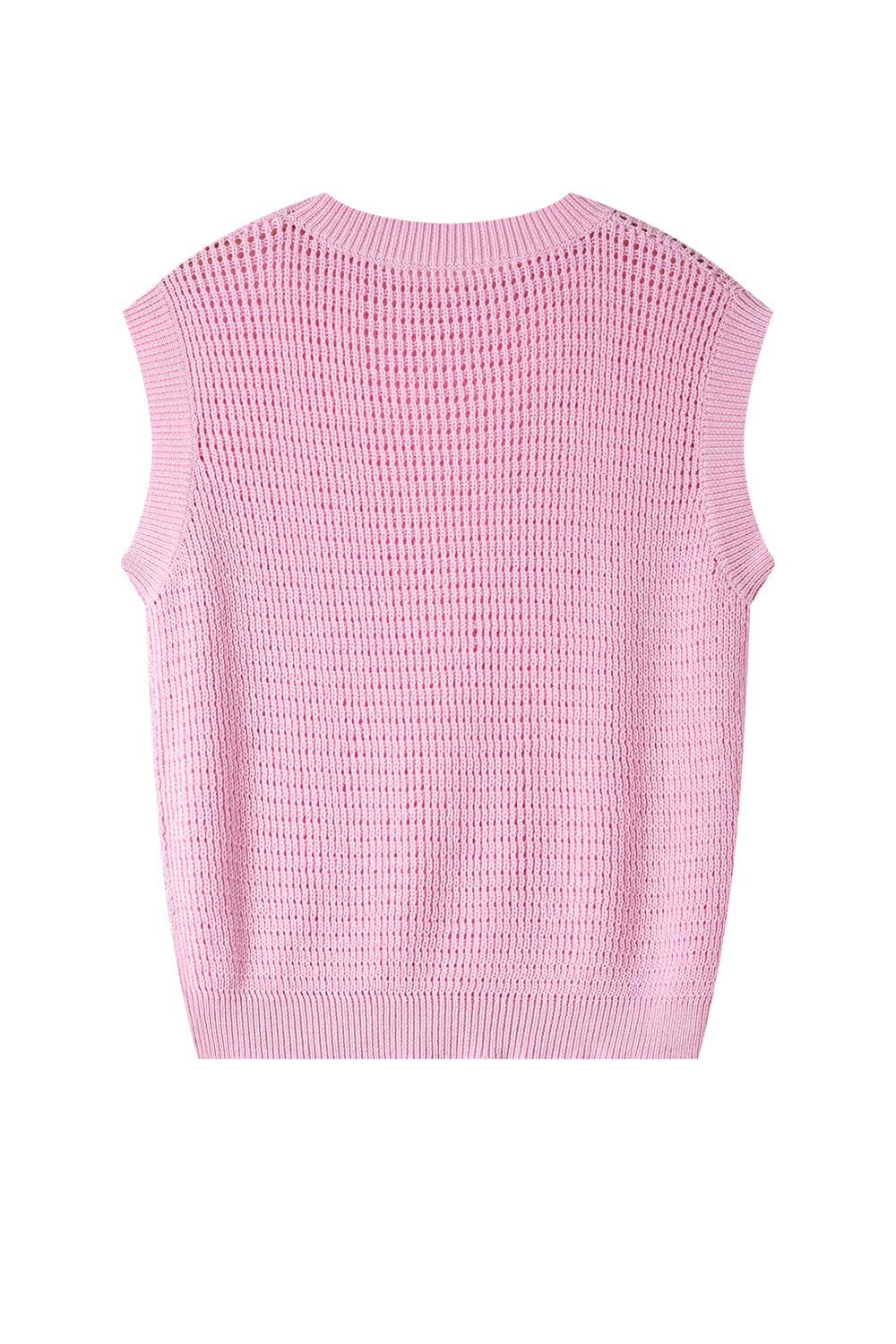100% Cotton Minimalist Style Hollow Sweater