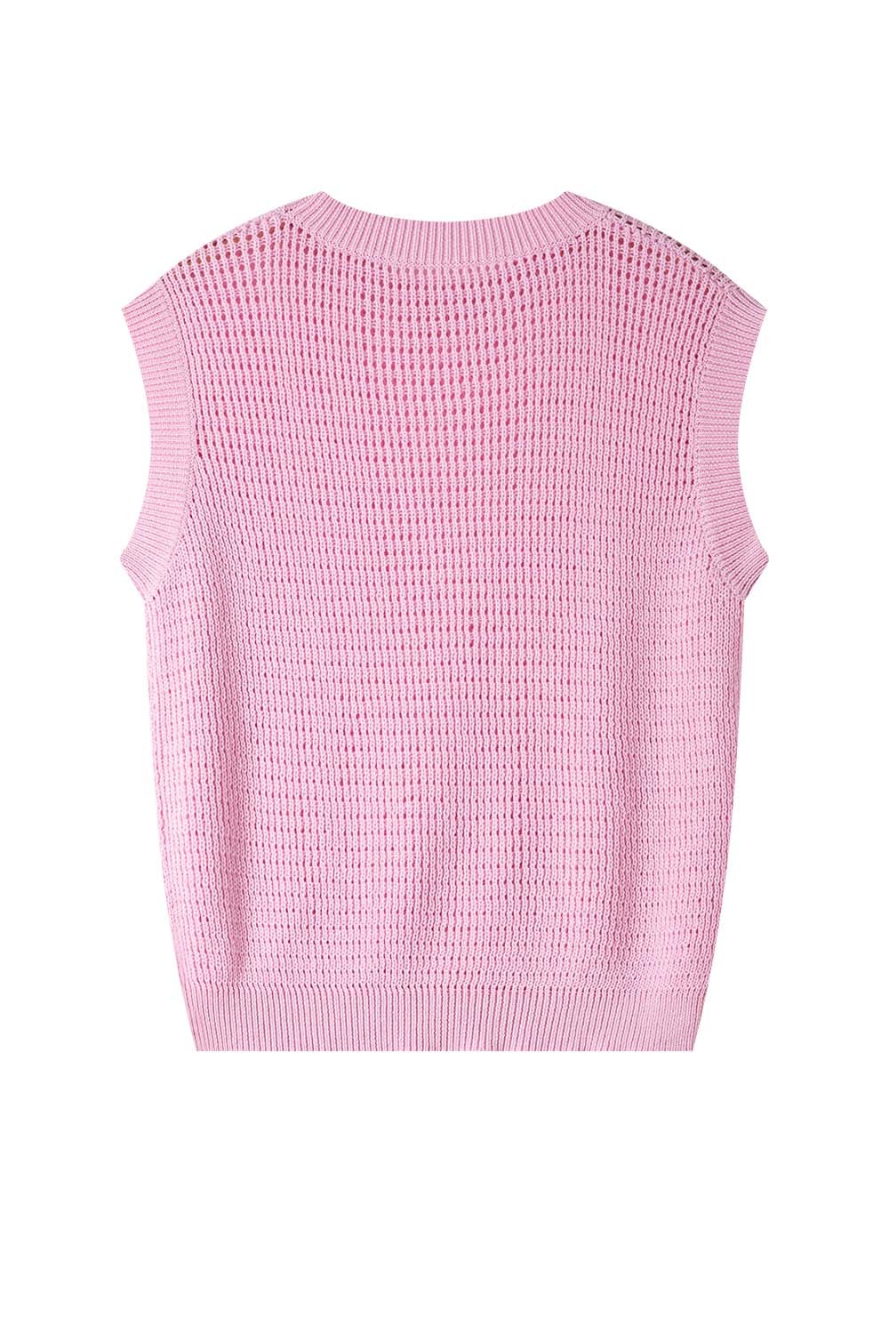 100% Cotton Minimalist Style Hollow Sweater