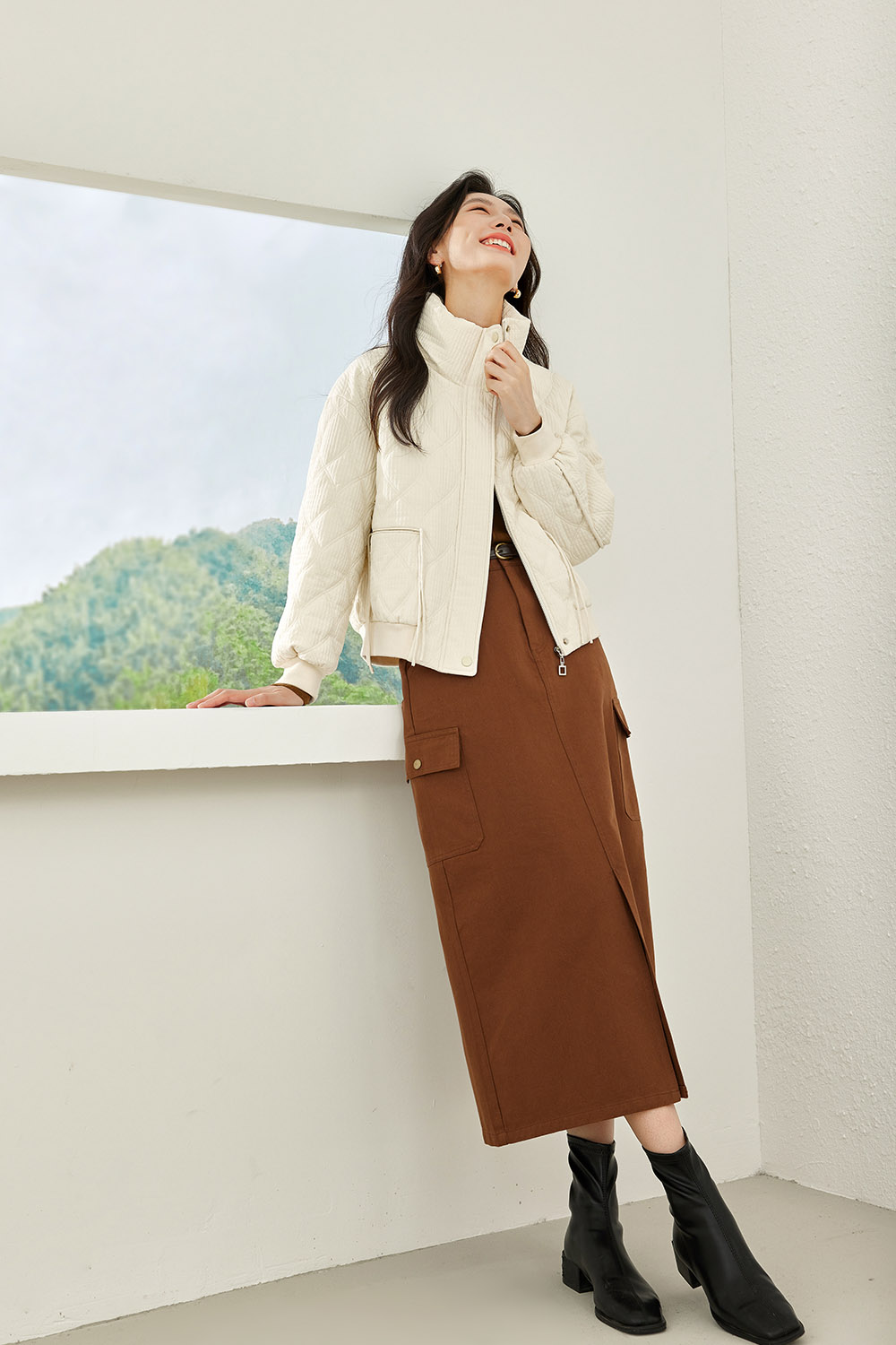 Solid Color Cotton Jacket