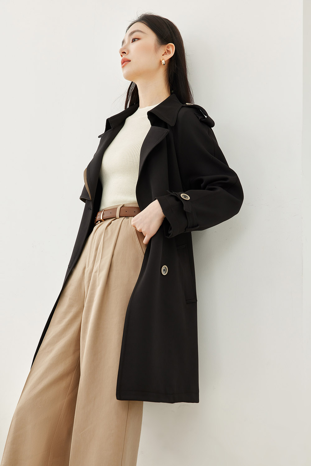 Mid-Length Trench Coat