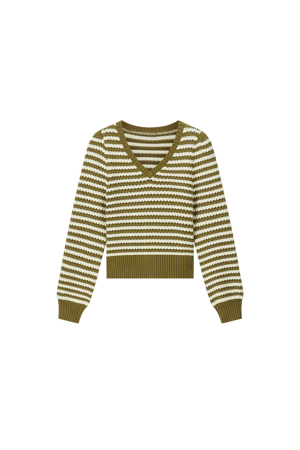 V-Neck Knit Sweater-VIMLYSTORE