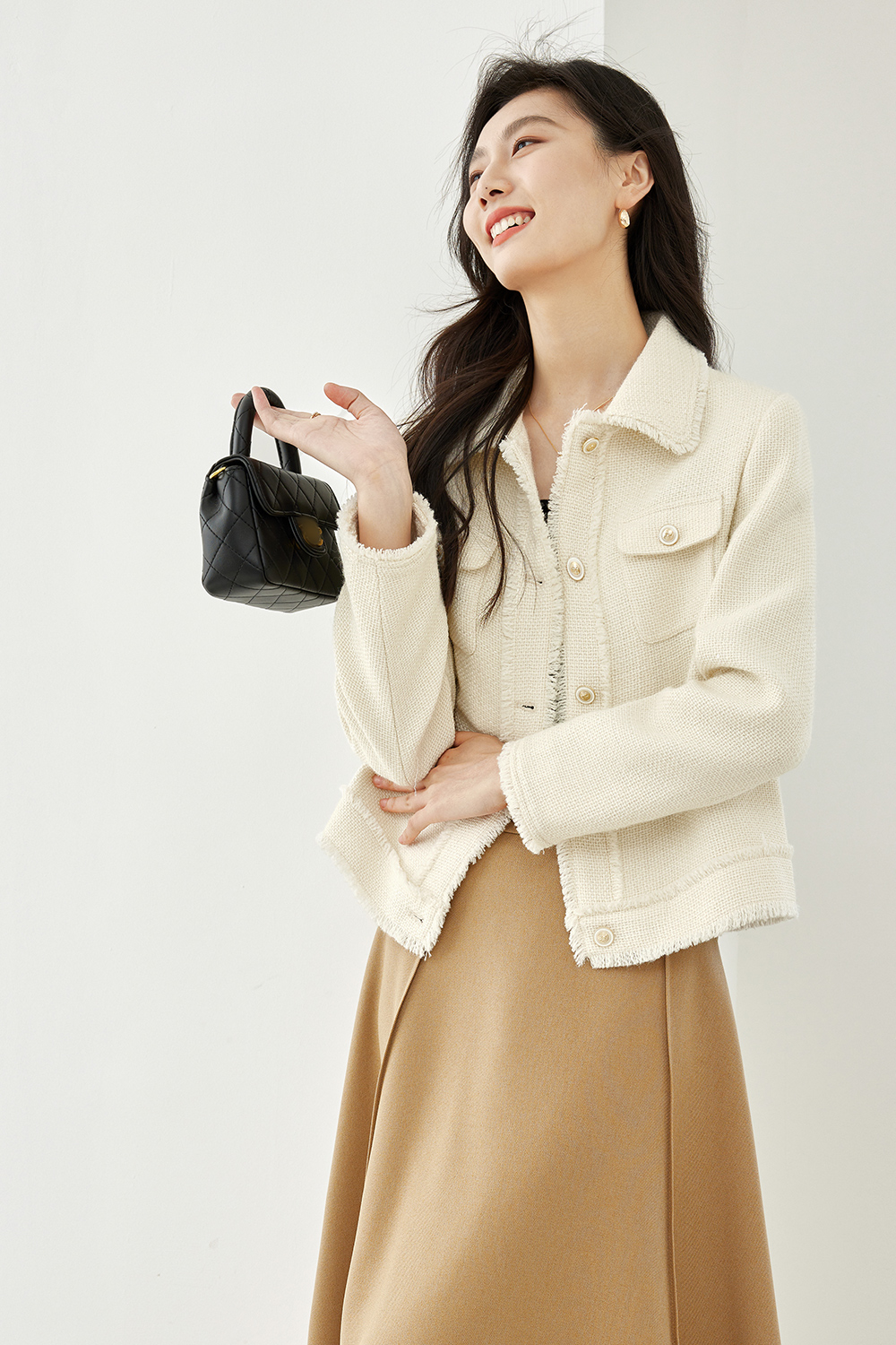 Wool blend coat