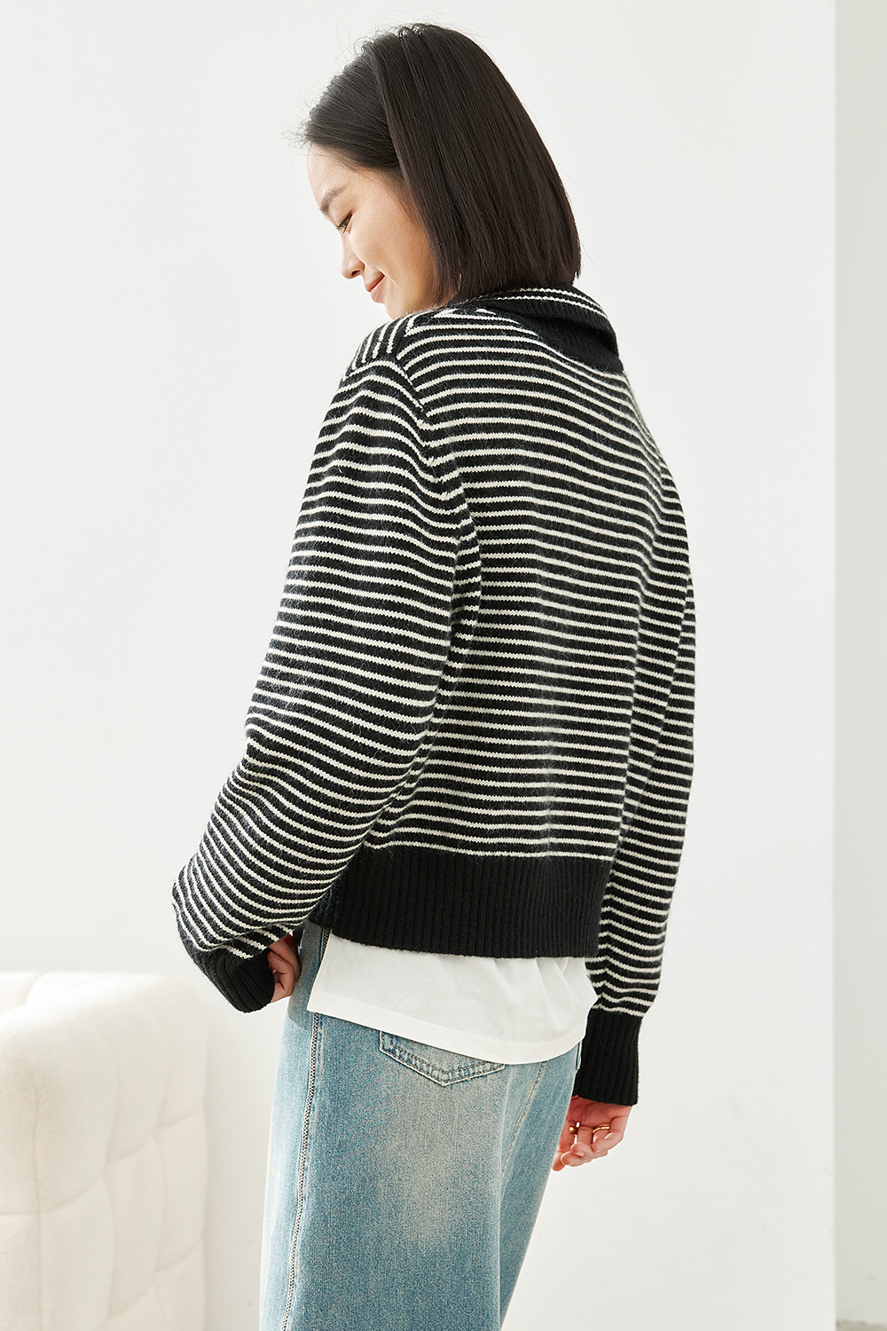 Black And White Color Block Stripes