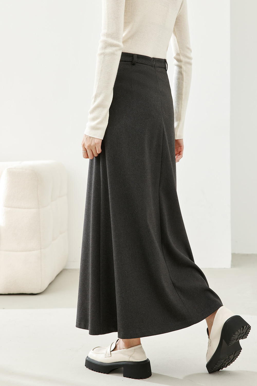 Waisted A-line Half-body Skirt