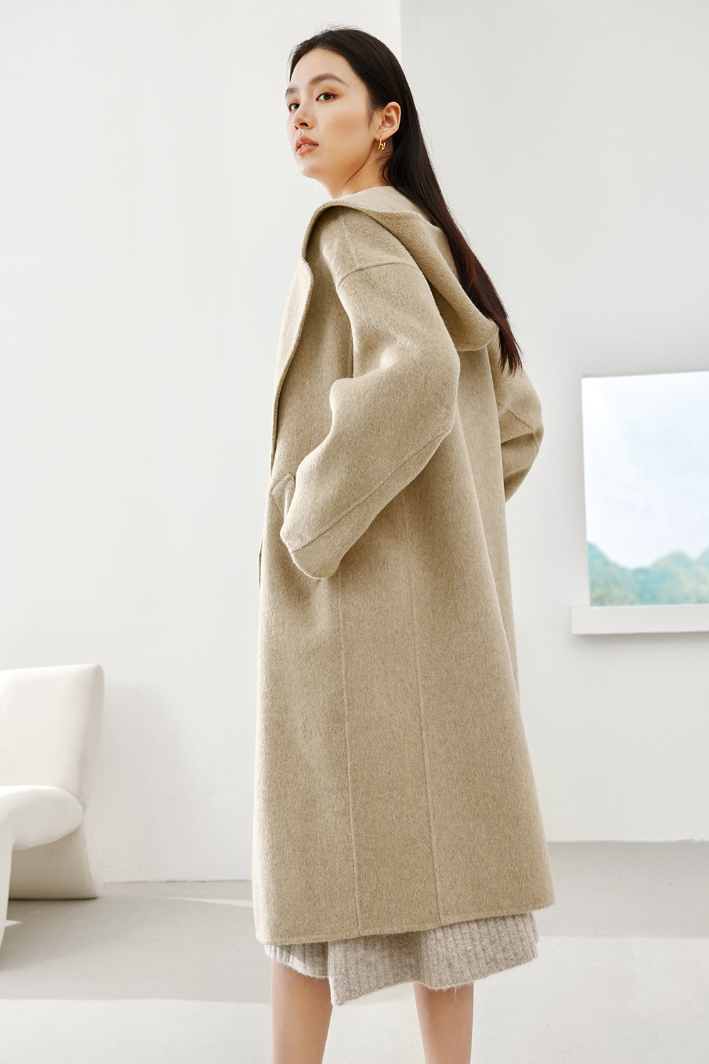 Simple Double-Faced Wool Coat