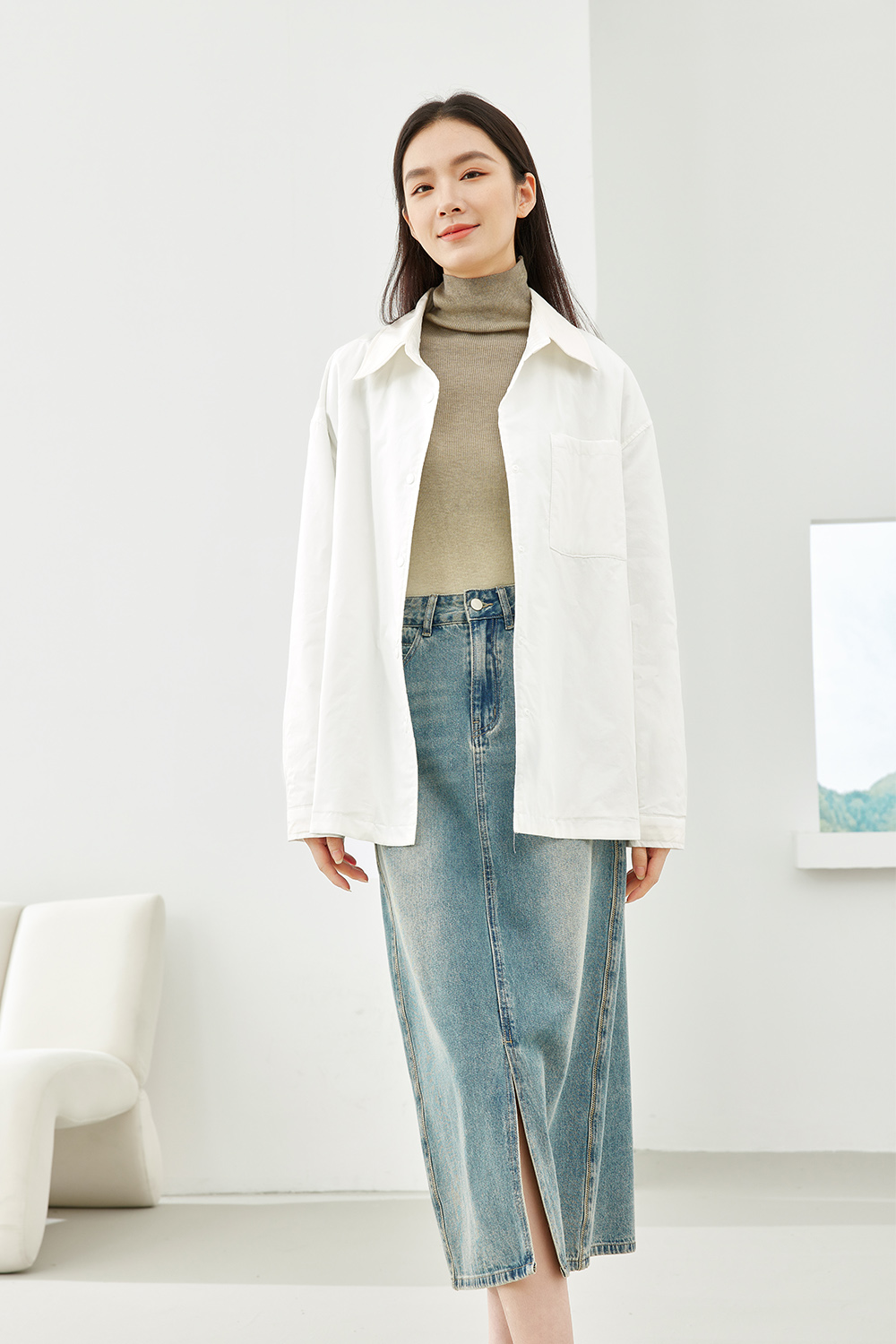 Classic Solid Color Cotton Jacket