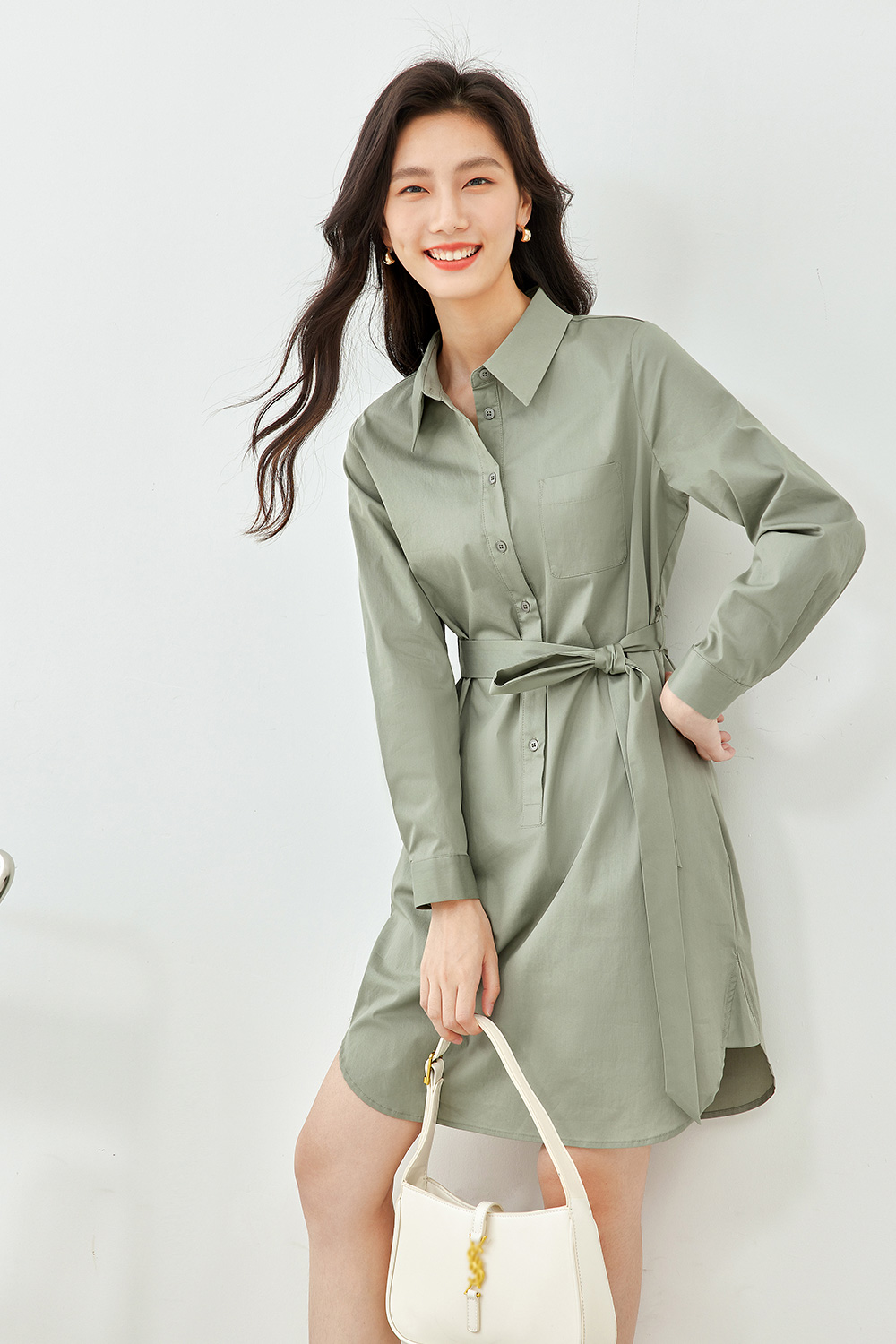 Cotton Solid Color Dress