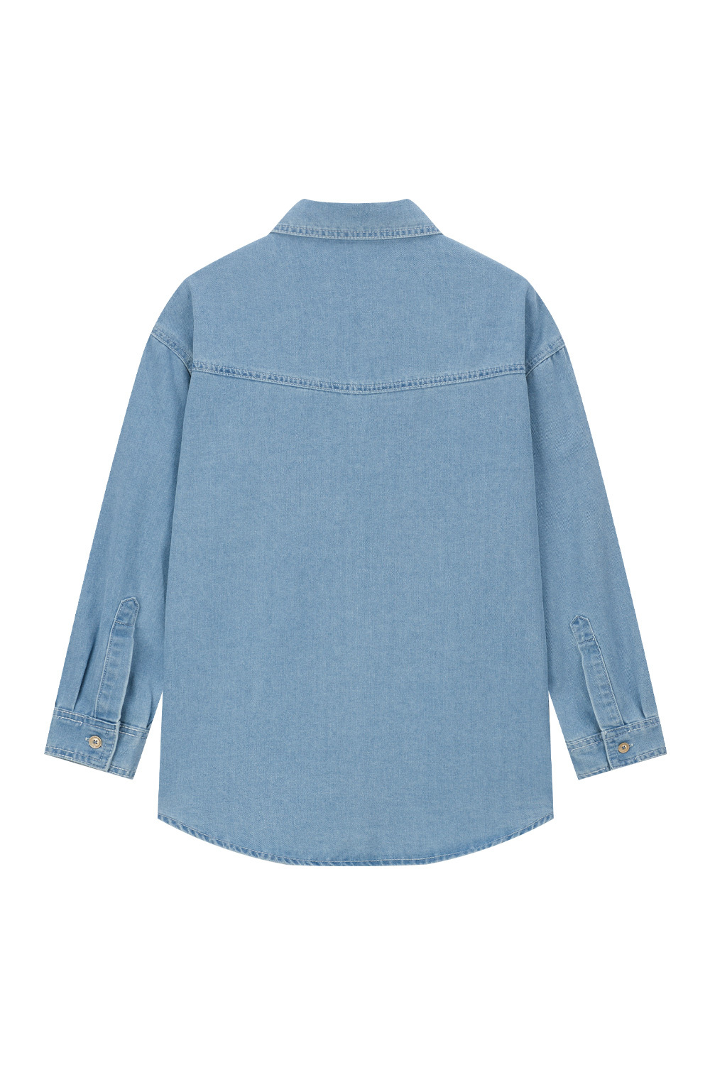 loose denim shirt