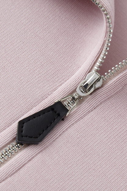 lapel knitted sweatshirt