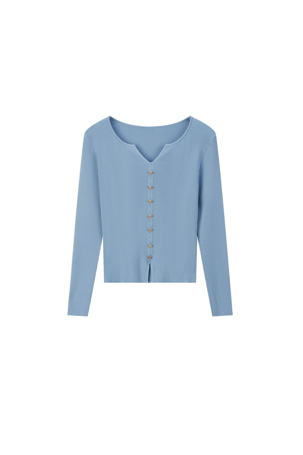 Thin V-neck knit Sweater-VIMLYSTORE