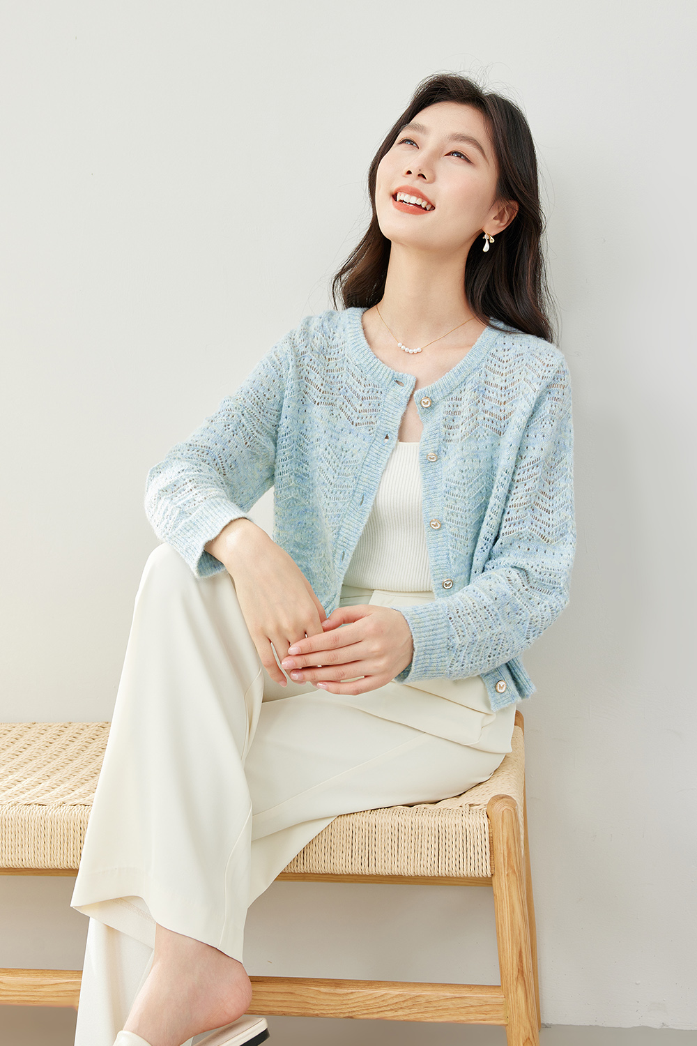 Hollow Crochet Knitted Cardigan-VIMLYSTORE