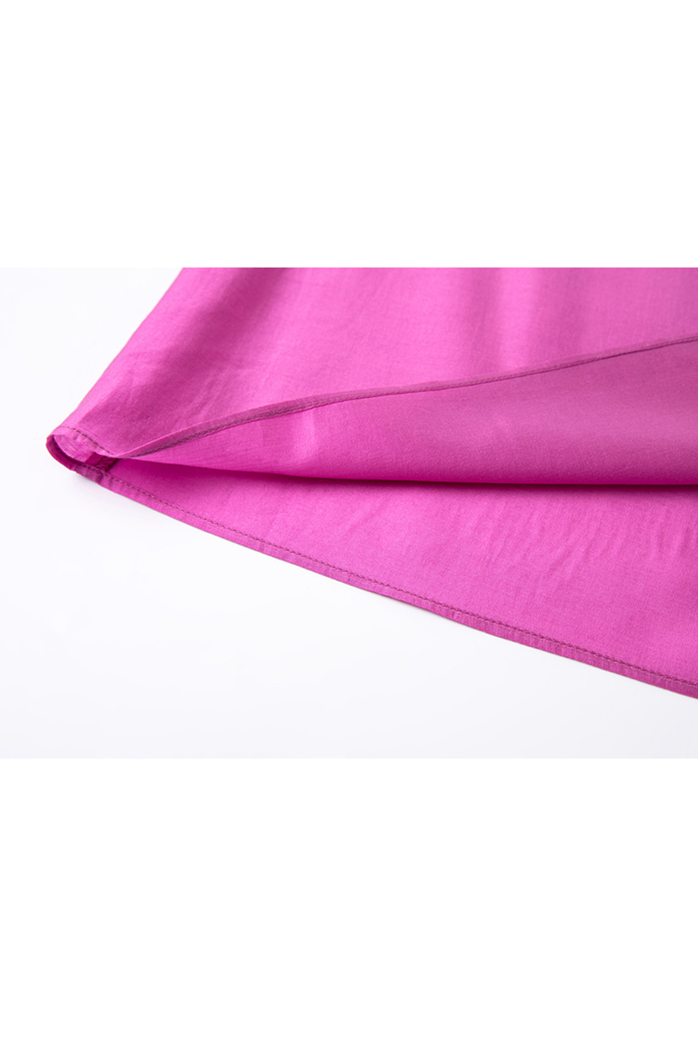 Lyocell Blush Pink Minimalist Office Shirt with Peplum Sleeves & Stand Collar
