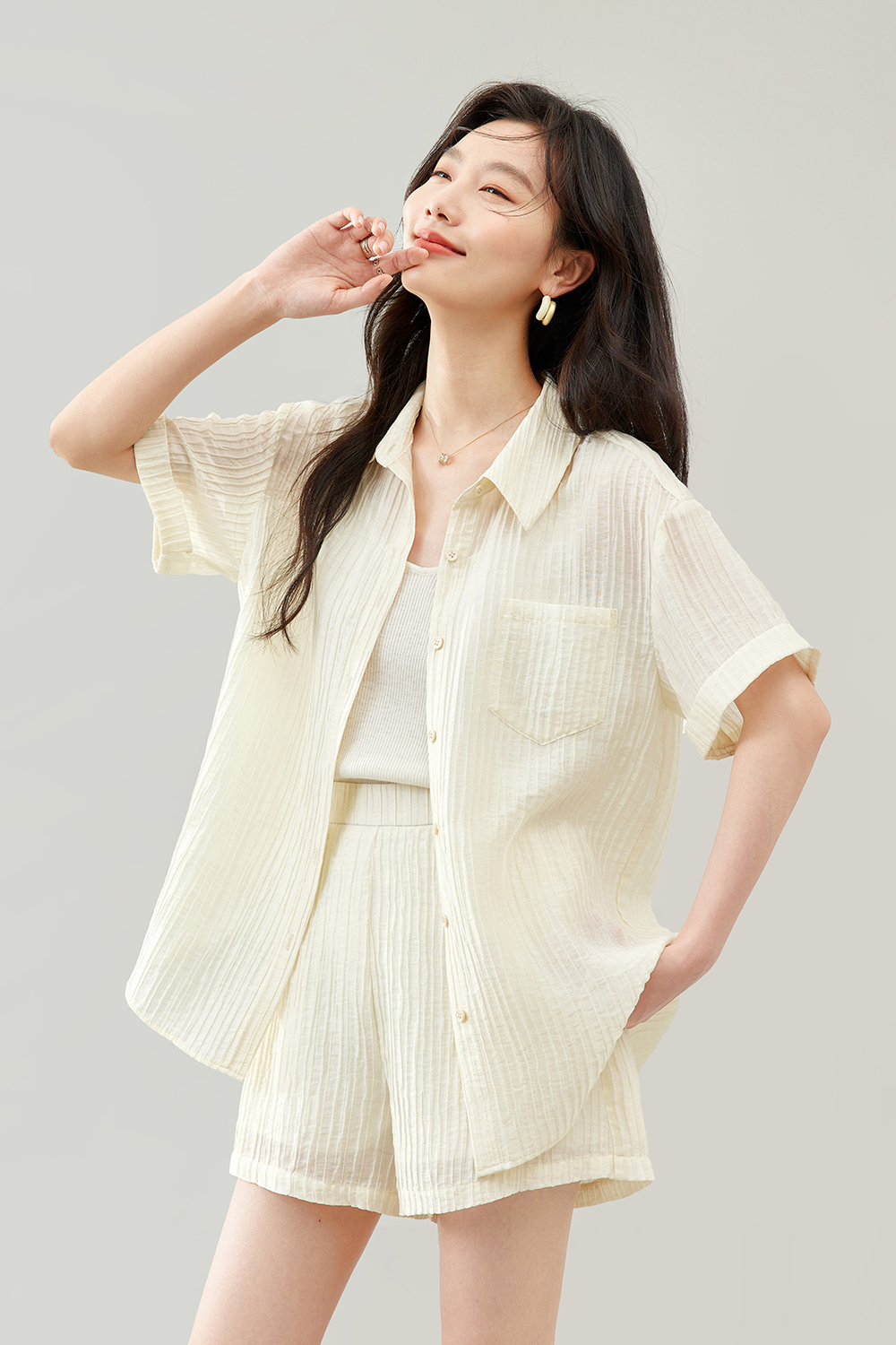 Cool Striped Lyocell Suit