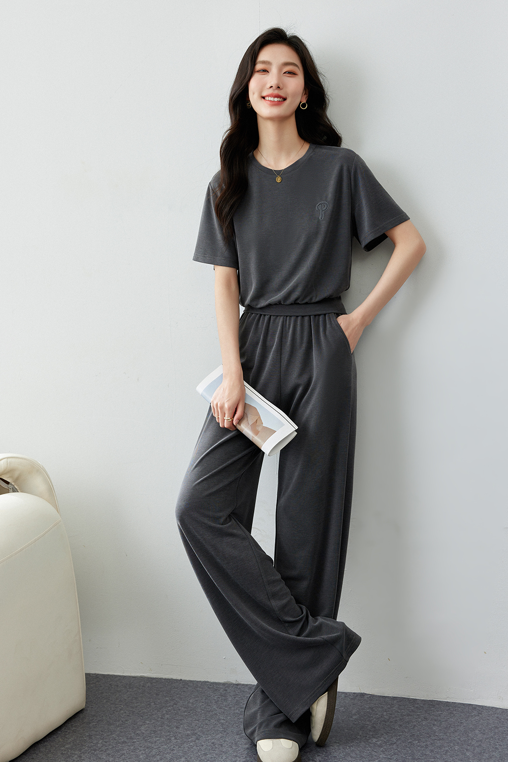 Knitted Cuprammonium Embroidered Set