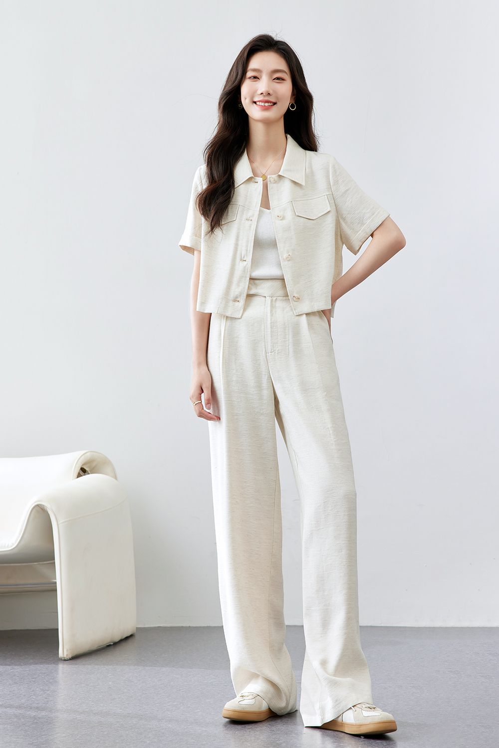 Summer Apricot Commuter Suit