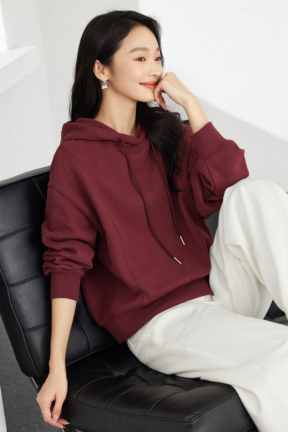 Fleece-Lined Hooded Sweatshirt
