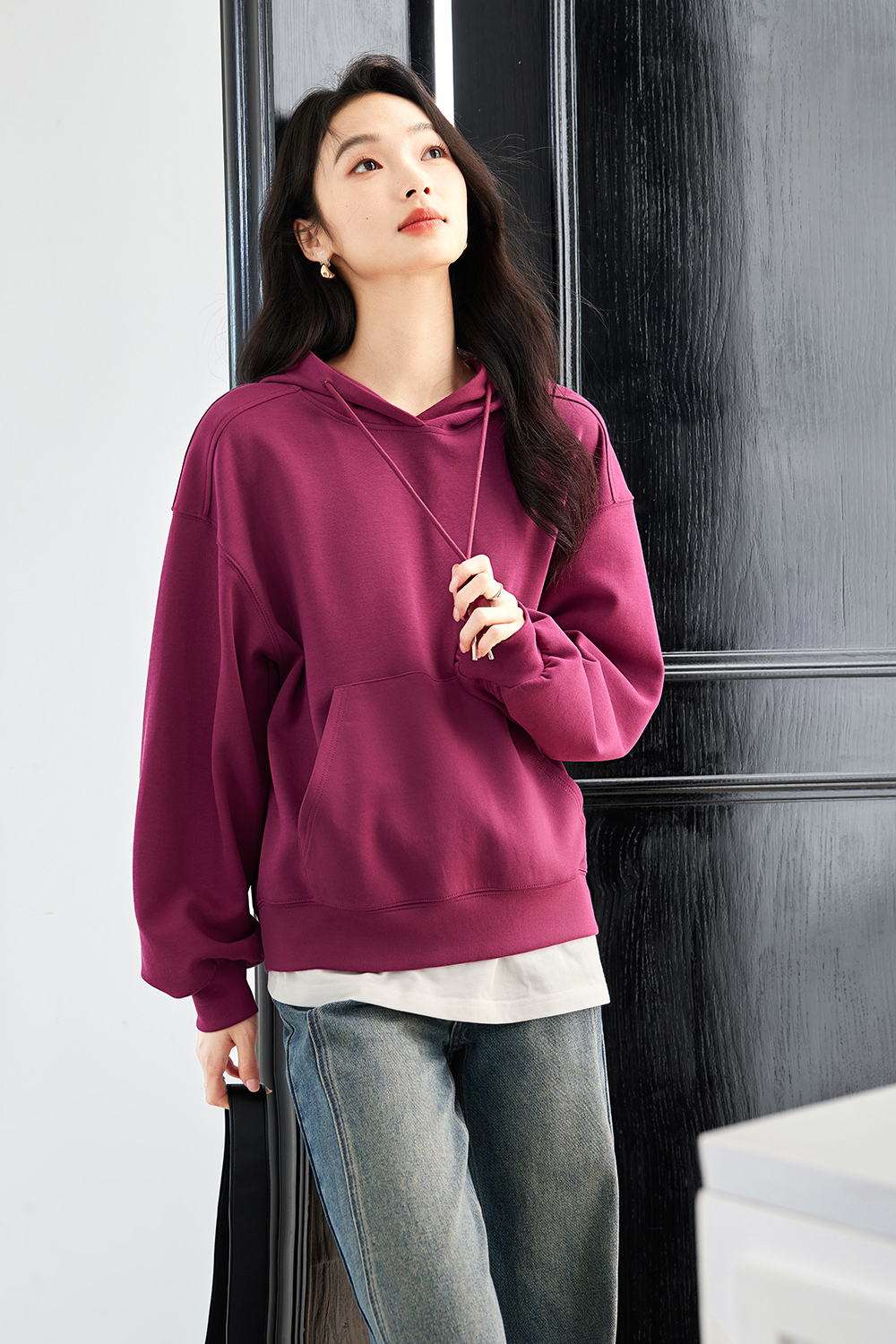 Lazy American Style Casual Hoodie Sweatshirt-VIMLYSTORE