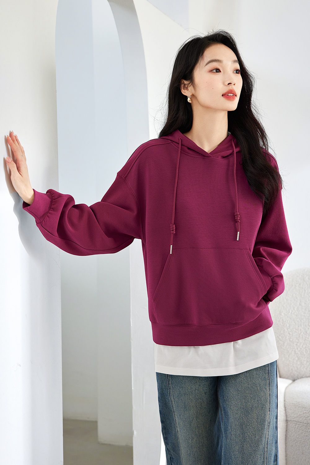 Lazy American Style Casual Hoodie Sweatshirt-VIMLYSTORE