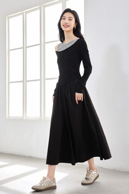 Casual Faux Two-Piece Dress