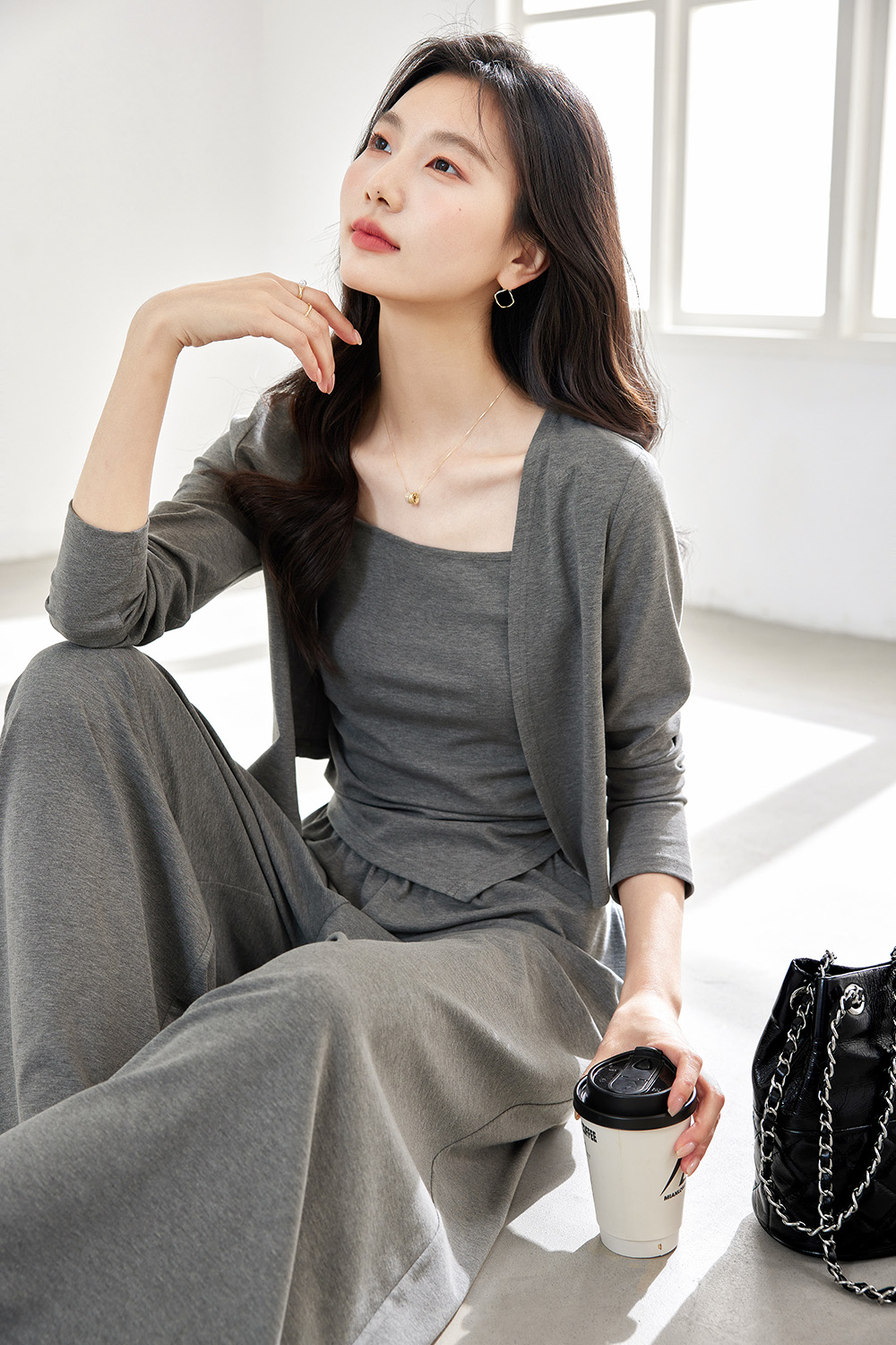 Fashionable Lazy Temperament Three-piece Set