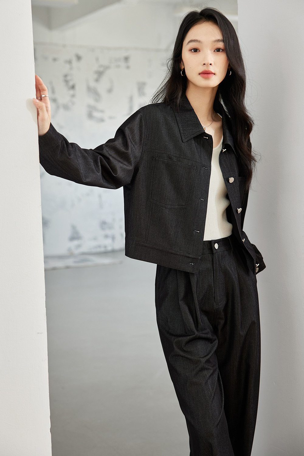 Vintage Relaxation Feeling Black Suit