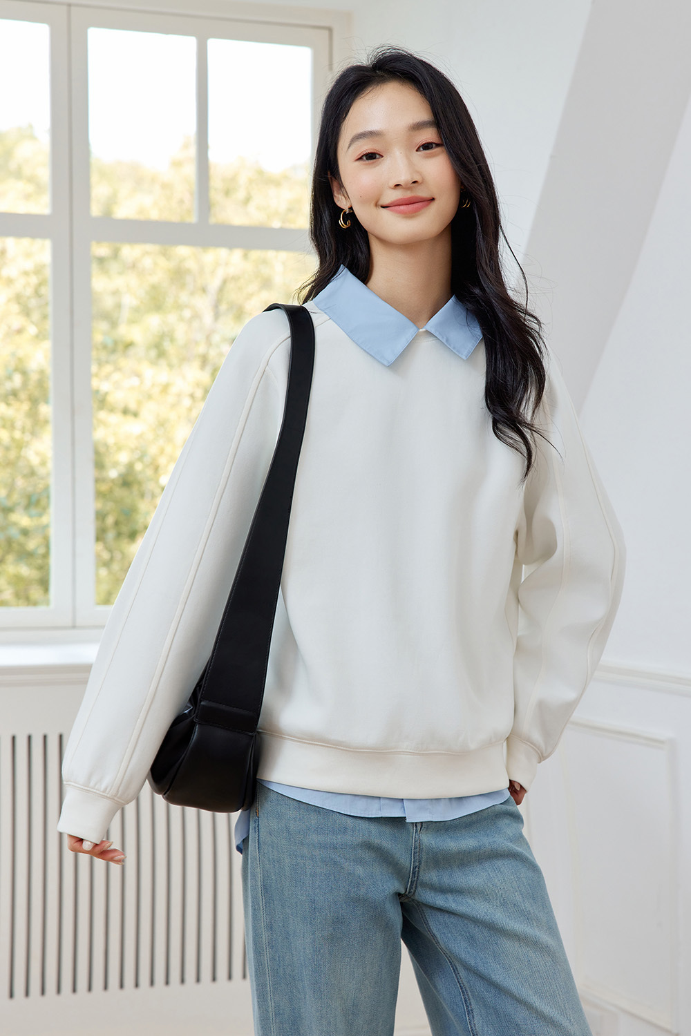Fashion Pure White Sweatshirt