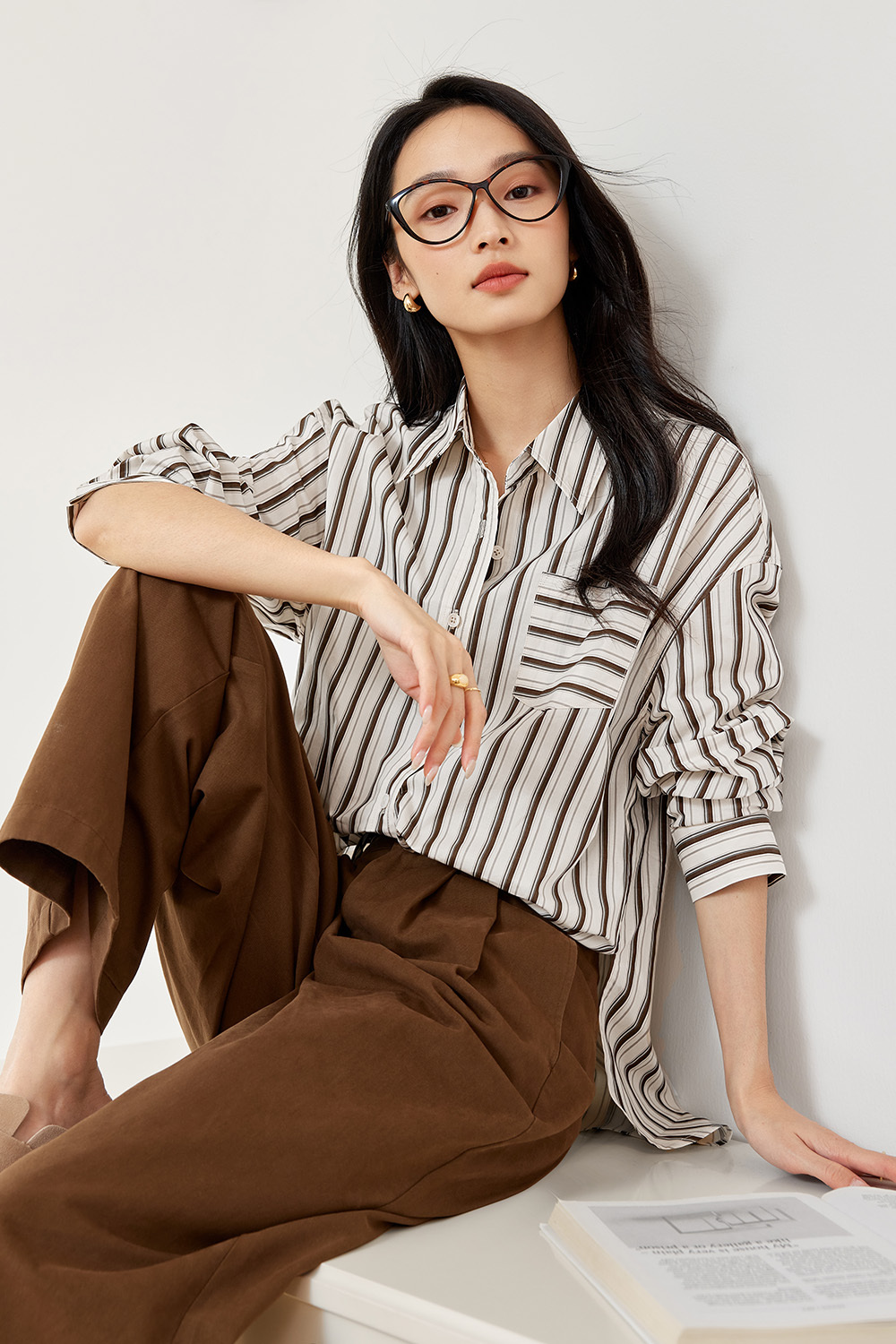 Pure Cotton Striped Fashion Shirt