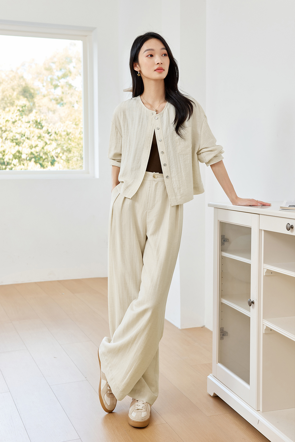 Casual Loose Linen Two-Piece Suit