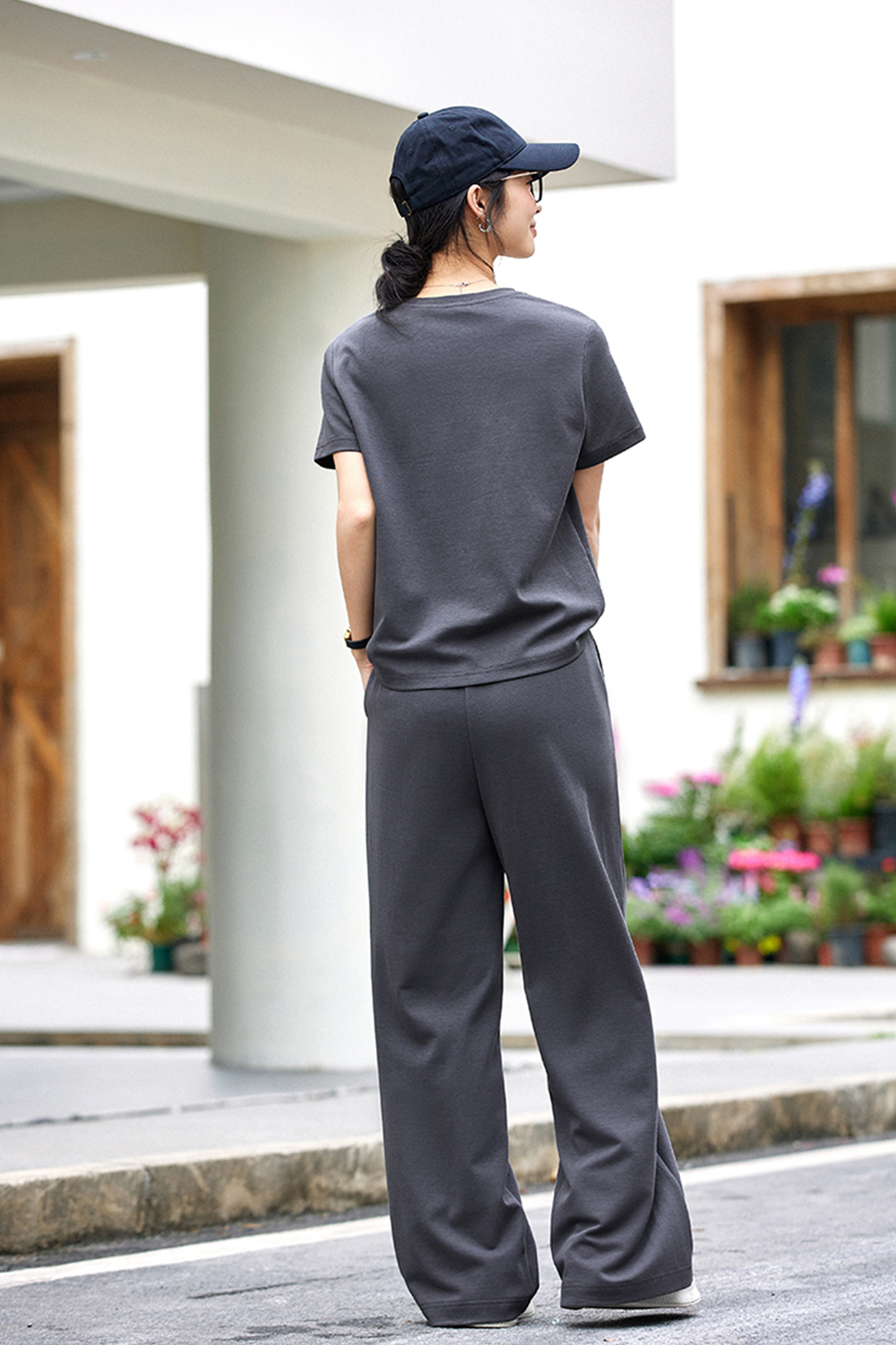 Minimalistic and Commute Wide-leg Pants Suit-VIMLYSTORE