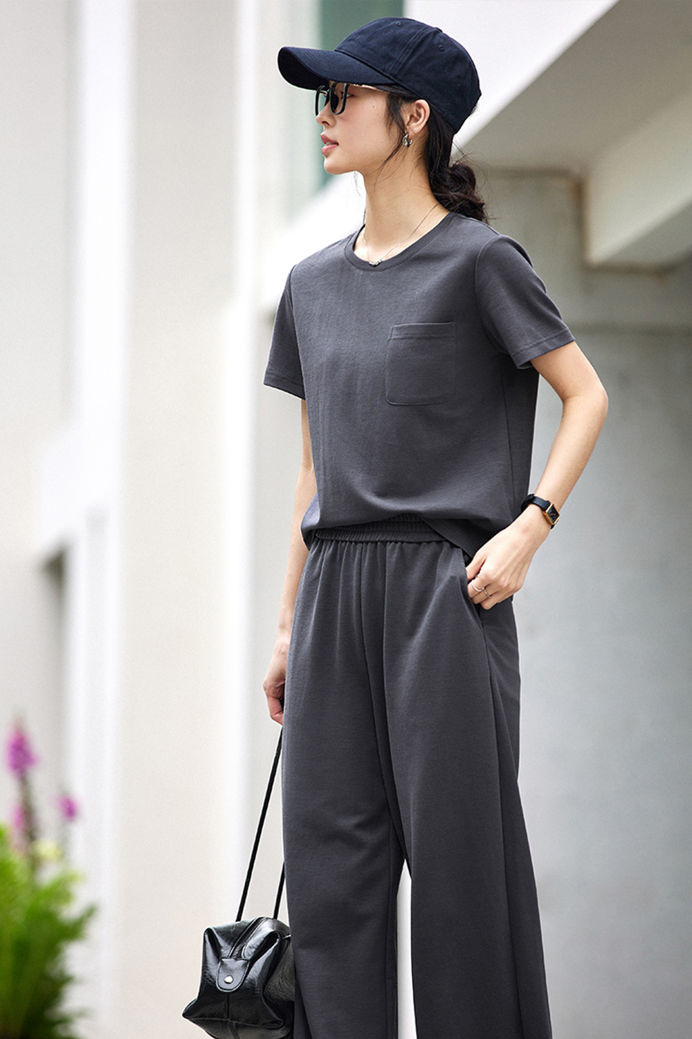 Minimalistic and Commute Wide-leg Pants Suit-VIMLYSTORE