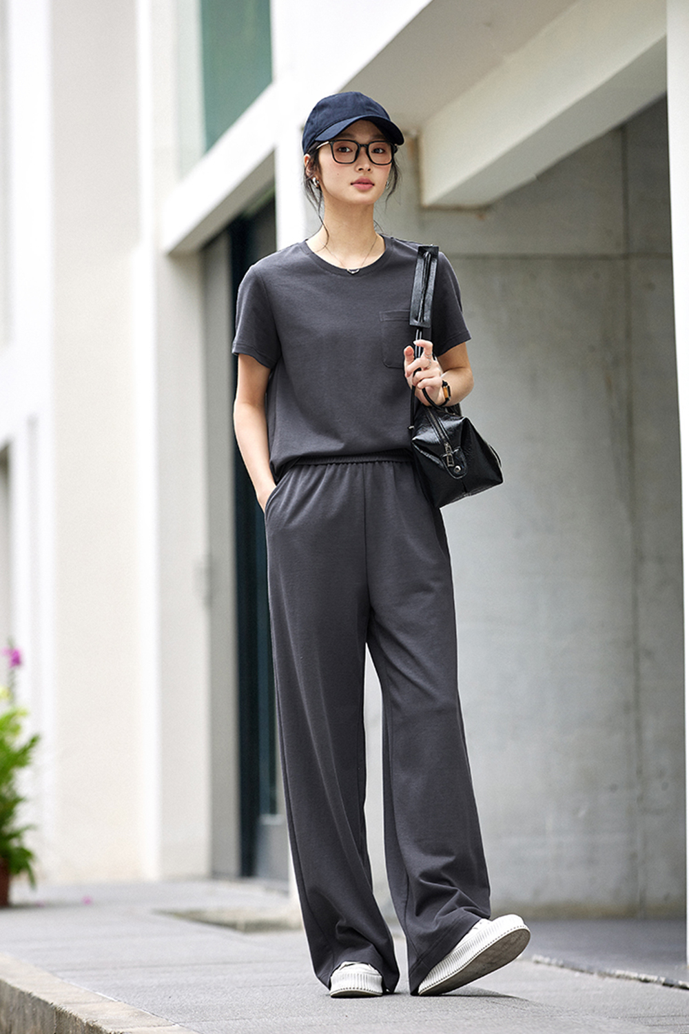 Minimalistic and Commute Wide-leg Pants Suit-VIMLYSTORE
