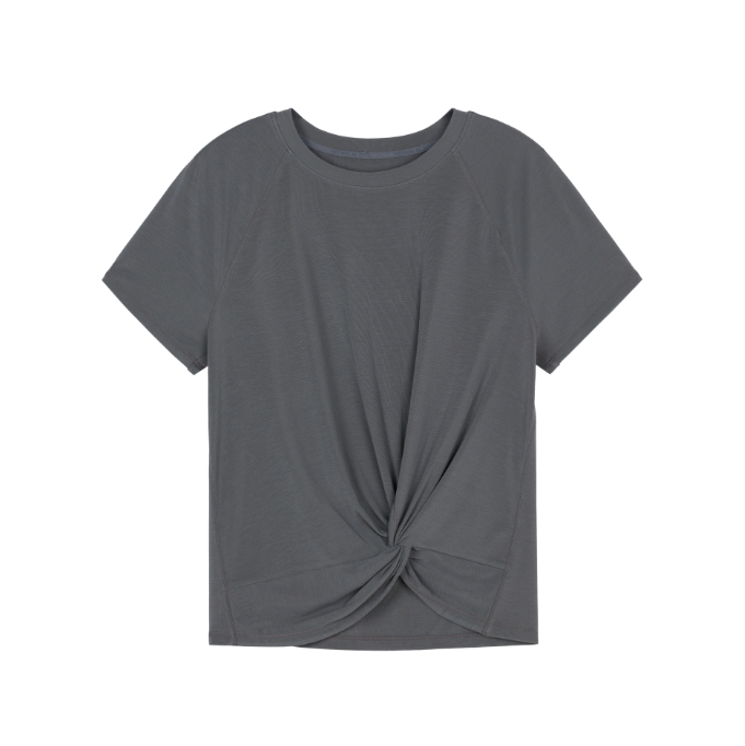 (NA261SD3304)Modal Silk Knotted Tee