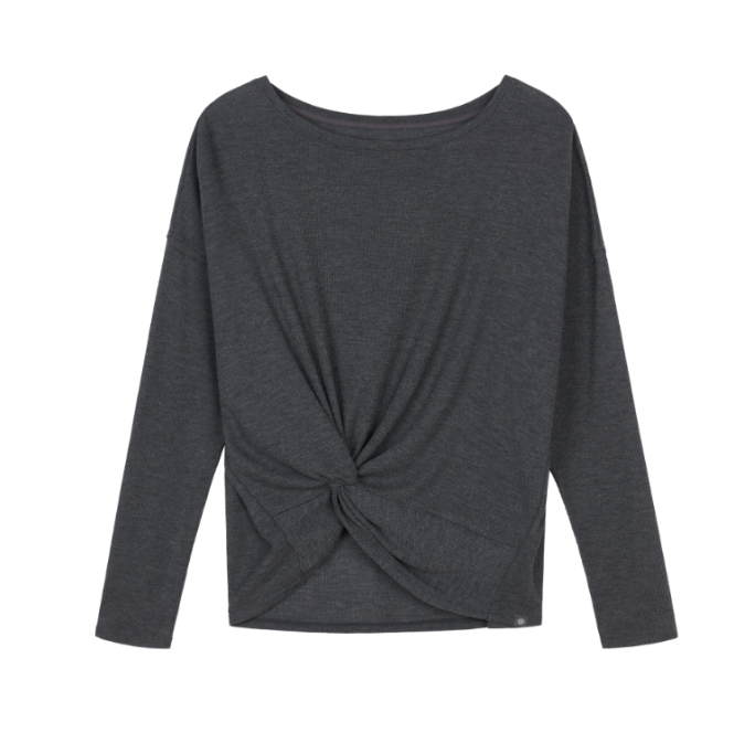 (NA261SD3308)Waffle Knotted Long Sleeve Cardigan