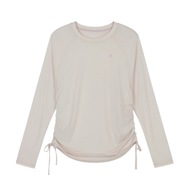 (NA261SO3303)Wool Drawstring Long Sleeve Training Tee