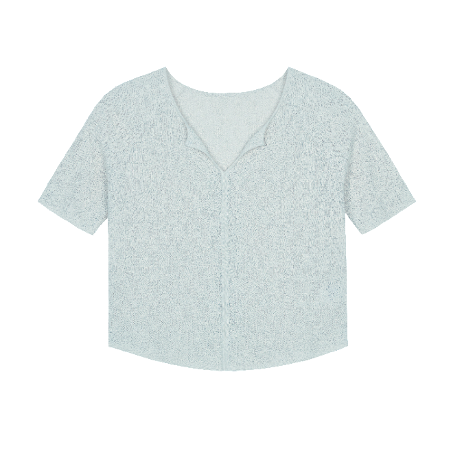 Knit V-neck Tee