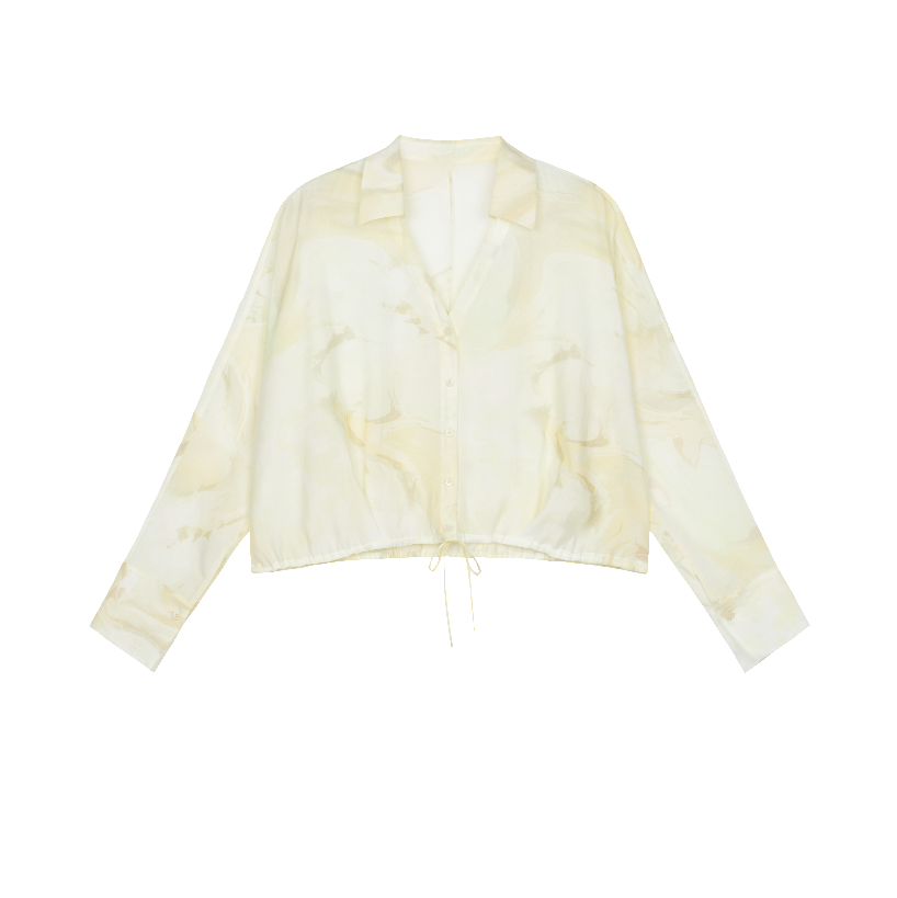 Gauze Cropped Shirt