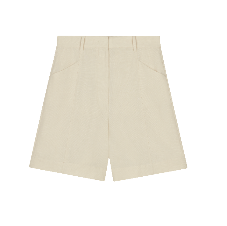 Linen-Blend Bermuda Shorts