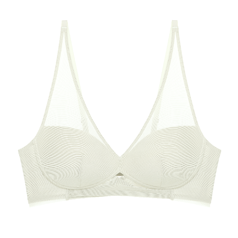Twin Cross Mesh Triangle Bra