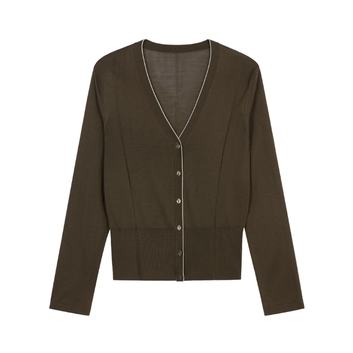(NW261WB2703)Silk Loose Fit Cardigan
