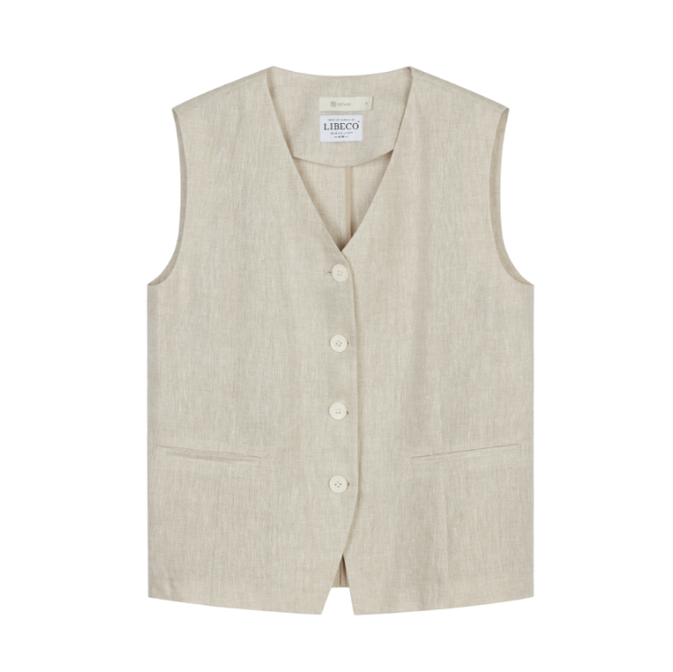 (NW261WB3208)Linen Vest Tank
