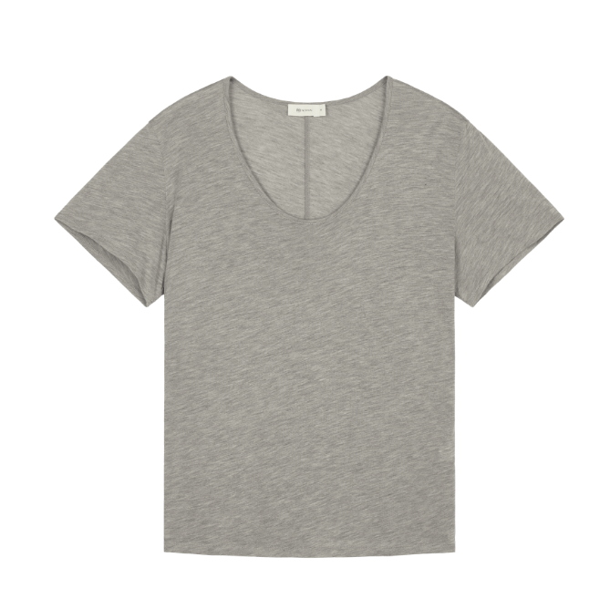 (NW261WB3303)Tencel Blend Scoop Neck T shirt