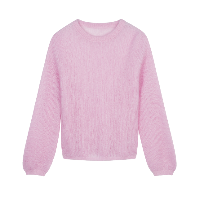 (NW261WB3401)Mohair Balloon Sleeve Pullover