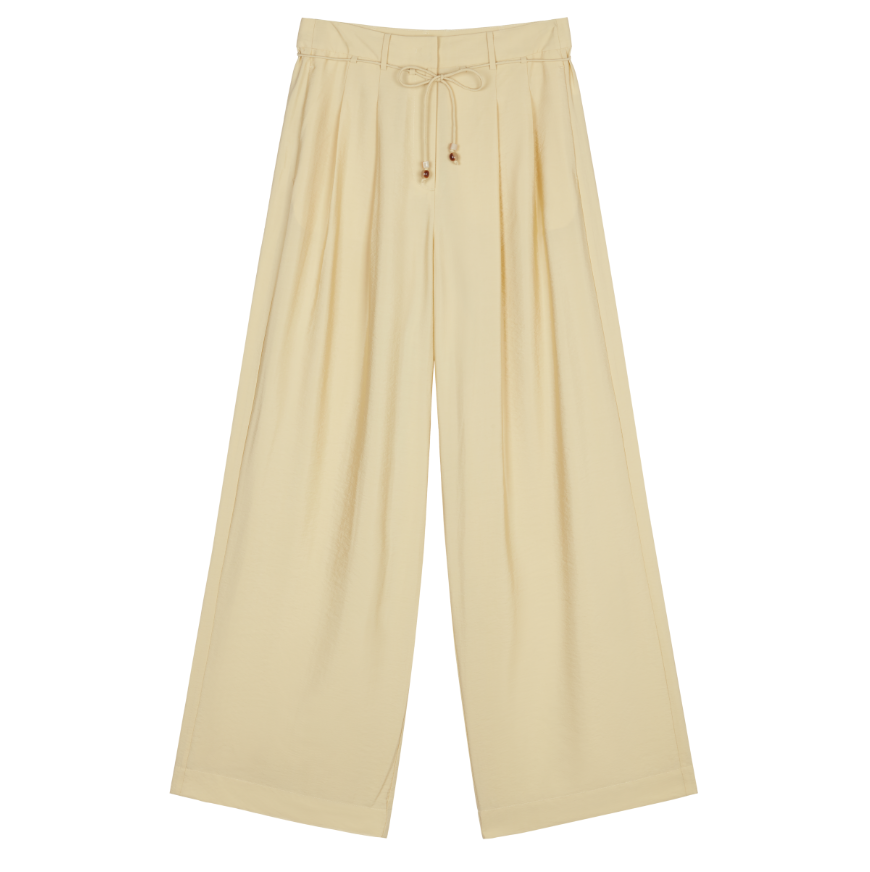 (NW261WB4113)Beaded Belt Wide Leg Pants