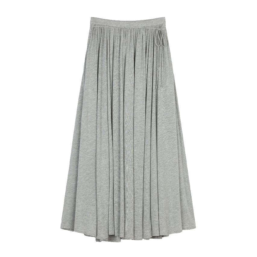 (NW261WB4305)Tencel Blend Flared Midi Skirt