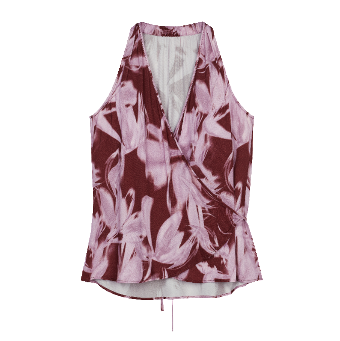 (NW261WL3201)Wrap Padded Top